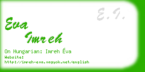 eva imreh business card